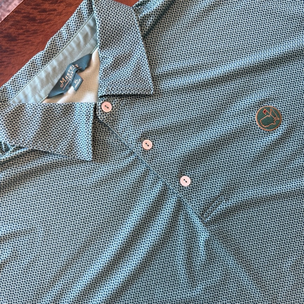Masters Berckmans Place Golf Shirt Mens XL Green Polo Augusta National Logo ANGC